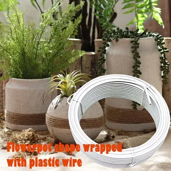 

Garden Tie Strapping Rope 10meters Plastic Coated Iron Wire Binding Flower DIY Gardening Wire A7N3