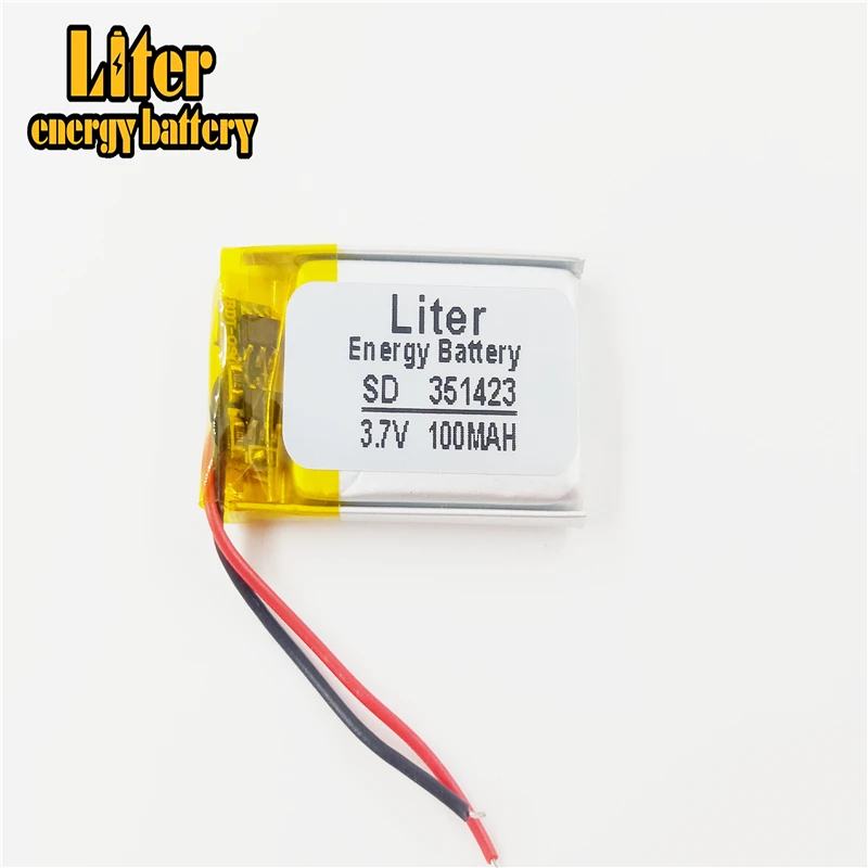 3 7 V полимерная литиевая батарея 351423 100MAH MP3 Электронная настольная гарнитура Bluetooth