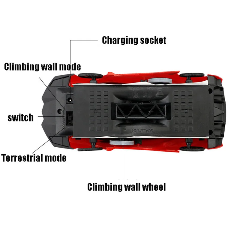 Dropshopping New Wall Climbing Cars Remote Control RC Racing Car Anti Gravity Ceiling Rotating Stunt Electric Toys for Wholesale