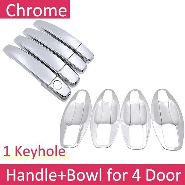 Handle BigBowl 4Door Для Chevrolet парус~ Роскошная хромированная наружная дверная ручка крышка автомобильные аксессуары наклейки Набор отделки - Название цвета: Handle BigBowl 4Door