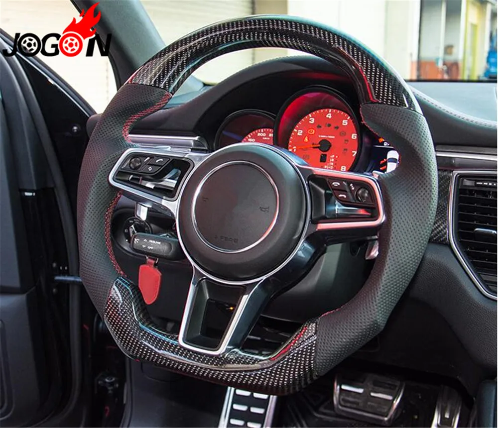 Сменный руль из углеродного волокна для PORSCHE MACAN CAYENNE PANAMERA 991 918 997 718 2015 2018|Рулевые