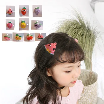 

Cute Girls Hair Clips for Baby girls Cartoon Fruit Design Hair Pin Children Hairpin Princess Hair Accessories