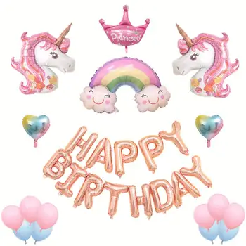 

New Unicorn Balloon Decoration1Suit Mini Unicorn Balloon Birthday Party Wedding Decoration Balloon Child Toy Gift Party Supplies