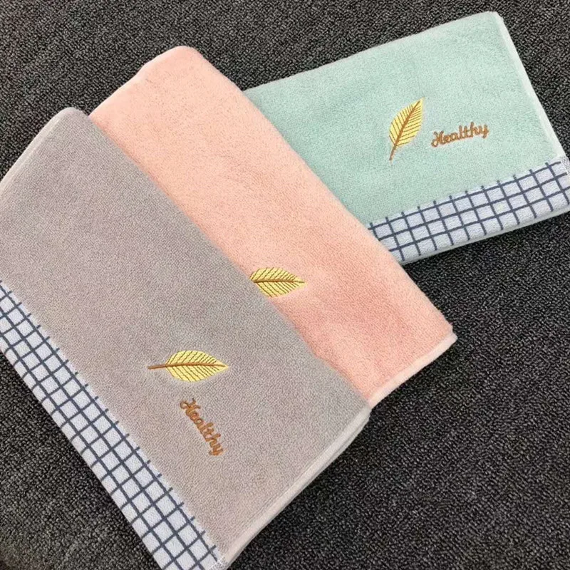 

High Quality Face Towel Rectangle Pink Soft Thicken Bathroom Towels Female Male Home Textile Absorbent Adult Beach Towel
