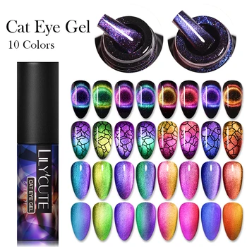 

LILYCUTE 9D Matte Gradient Cat Eye Magnetic Gel Nail Polish Auroras Nails Long Lasting Soak Off UV Gel Polish Nail Art Gel