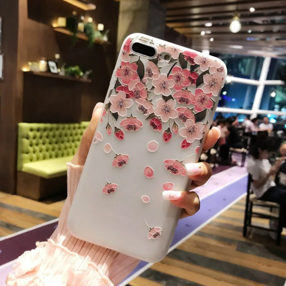 浮雕花朵手机壳iphone 华为 vivo 13