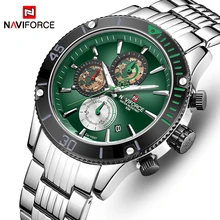 Мужские часы NAVIFORCE Топ бренд нержавеющая сталь кварцевые часы мужские Хронограф военные спортивные часы наручные часы Relogio Masculino