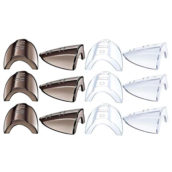 

6 Pairs Safety Eyeglasses Side Shields Clear/Brown Flexible Slip Fits Small to Medium Eyeglasses Universal