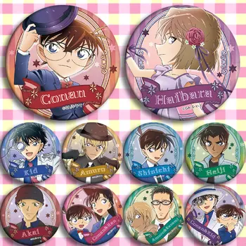 

Japan Anime Detective Conan haibara kid Cosplay Bedge Cartoon Brooch Pins Collection Bags Badges For Backpacks Button gifts
