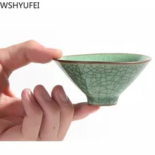 Китай Longquan чайная чашка из селадона набор кунг-фу цветочный чай чашка путешествия удобный чай чашка офис бытовой чай чашка WSHYUFEI