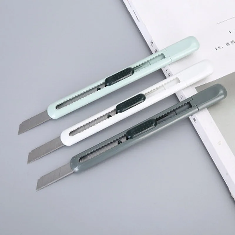 Cuchillo de utilidad Kawaii de papelería, Simple y práctico cortador para papel de oficina, cuchillos Kawaii hechos a mano, suministros escolares y de oficina, novedad