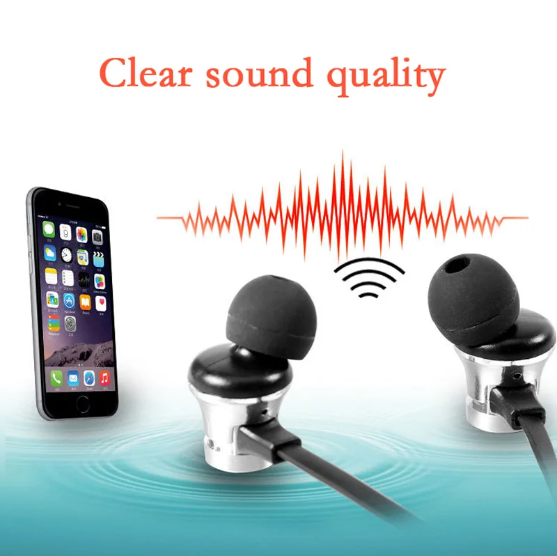 Waterproof sport Bluetooth Earphone Magnetic earphone XT-11 Wireless Sports Bass with Mic / Wireless Bluetooth Earphone M9