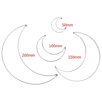 

Metal Dream Catcher Moon Hoop for DIY Handmade Dreamcatcher Macrame Accessories 19QB