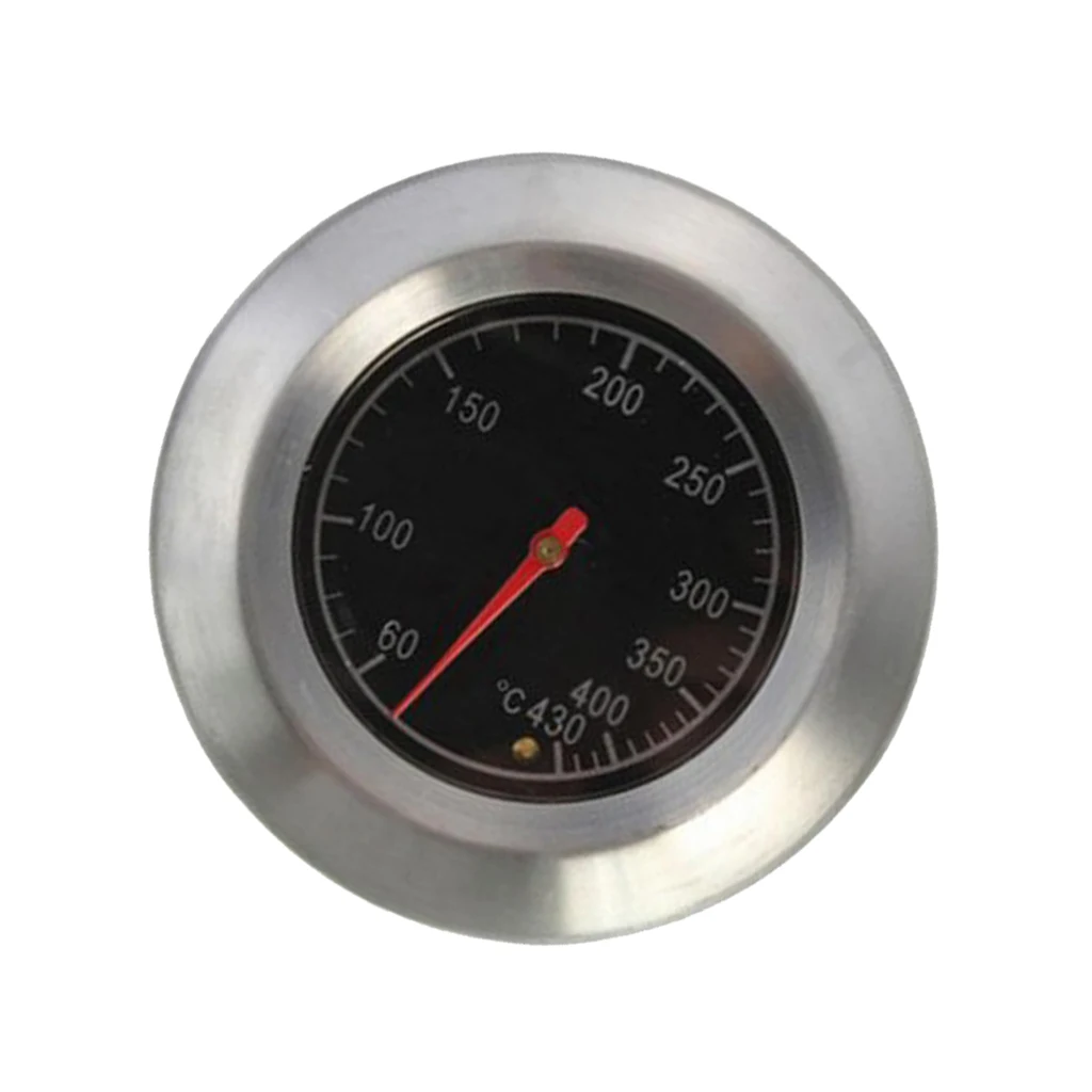 Stainless Steel BBQ Charcoal Grill Pit Wood Smoker Temperature Gauge Thermometer Replacement