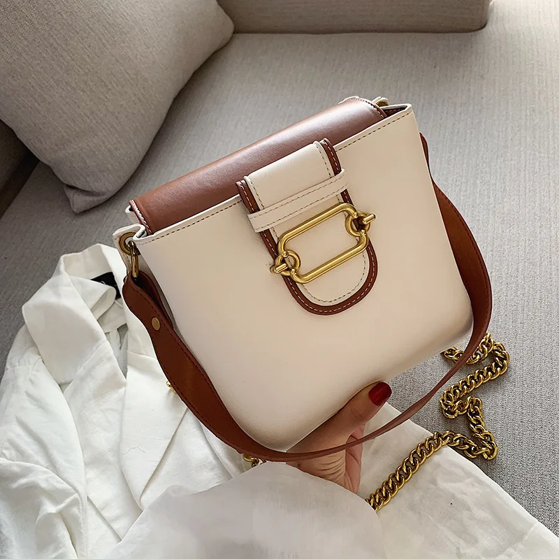 

Summer Small Bag Versatile Fashion Textured WOMEN'S Bag 2020 New Style Western Style Korean-style Chain Students Bucket Shoulder