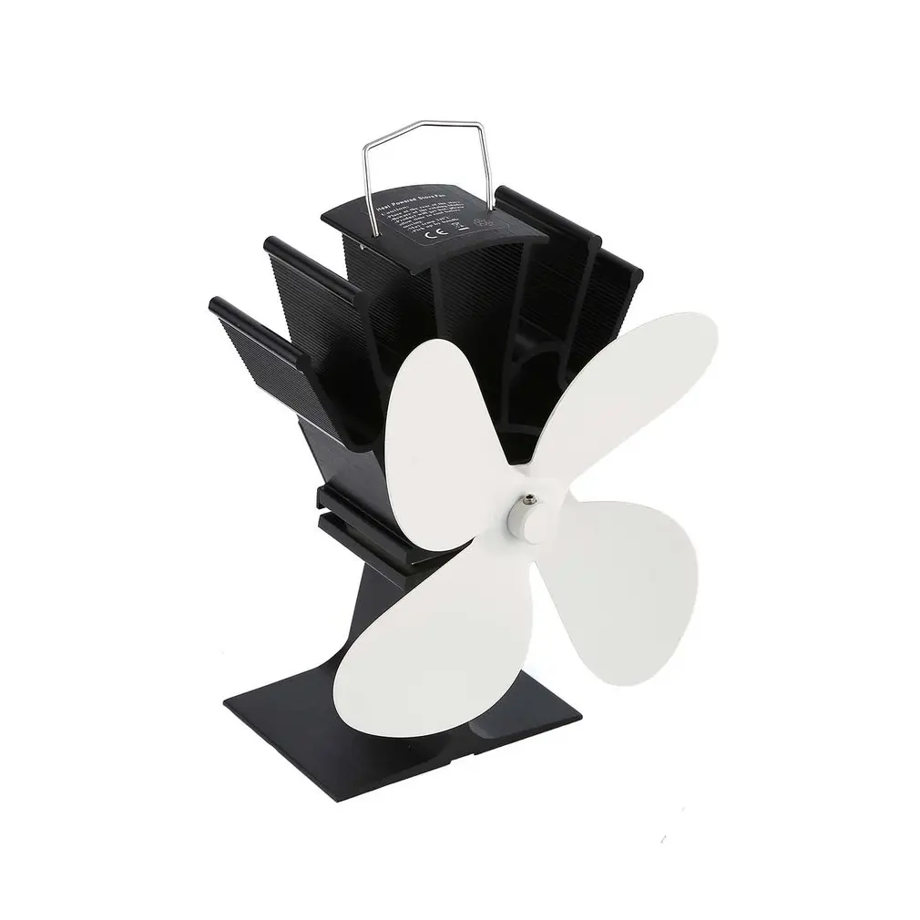 

Heat Powered Stove Fan Home Fireplace Eco Friendly Four-leaf Fans Ultra Quiet Wood Stove Fan Fireplace Fan