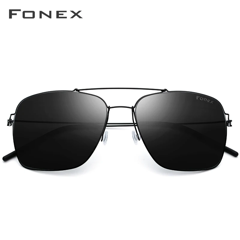 Солнцезащитные очки FONEX мужские ультралегкие брендовые дизайнерские зеркальные
