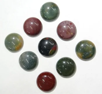 

Wholesale 30pcs natural stone round 20mm cabochon No hole Indian agates beads For DIY Making Jewelry Ring clothes accessories