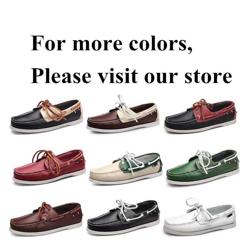 Men Women Spinnaker Genuine Leather Docksides Classic Loafers Boat Shoes 2019A102