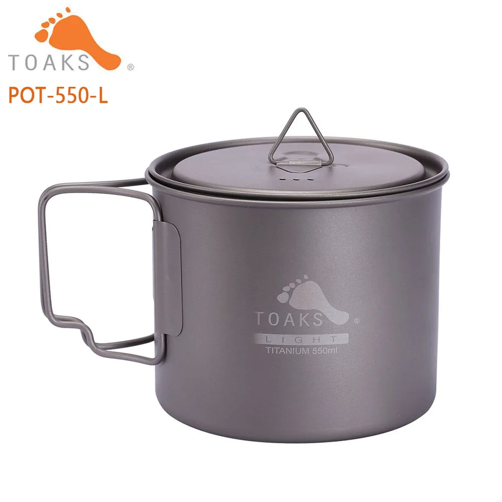 TOAKS 3in1 550ml Ultralight Titanium Pot Outdoor Camping Titanium Bowl Titanium Cup POT-550-L Portable Camping Cup - AliExpress 
