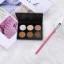 Hot style 6 color eye shadow pearl matte glitter powder earth color brown eye shadow tray waterproof does not stain color makeup Hot style 6 color eye shadow pearl matte glitter powder earth color brown eye shadow tray waterproof does not stain color makeup