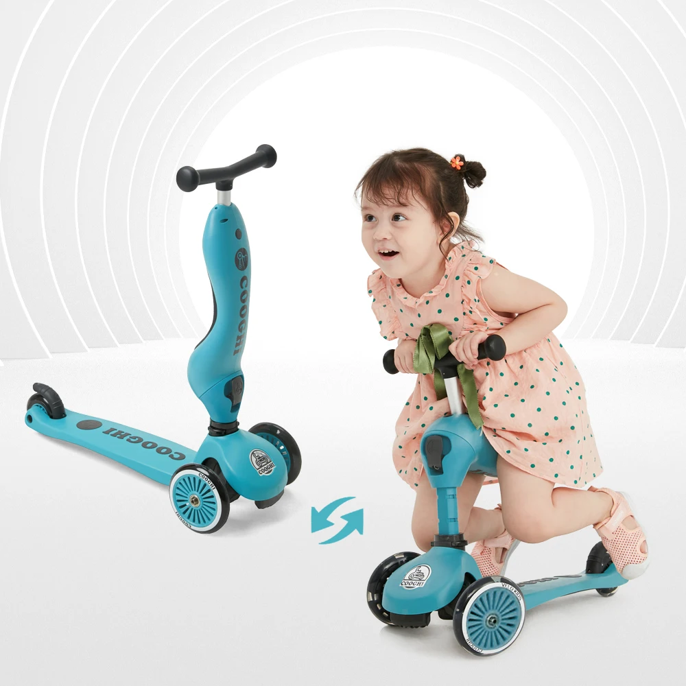 US $189.00 COOGHI 2 In 1 Ride On Toys For Girls Ages 15 Height Adjustable Toddler Scooters Boys Gift