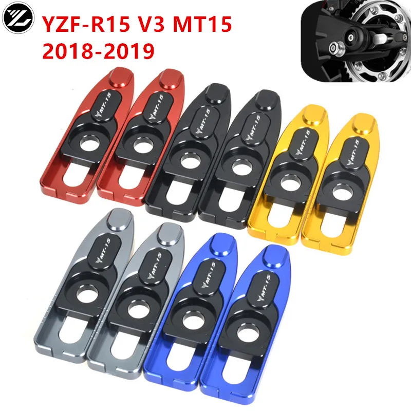 

For YAMAHA R15 V3 MT-15 MT15 MT 15 2019 Motorcycle Accessories CNC Rear Axle Chain Adjuster Tensioner Catena Spool