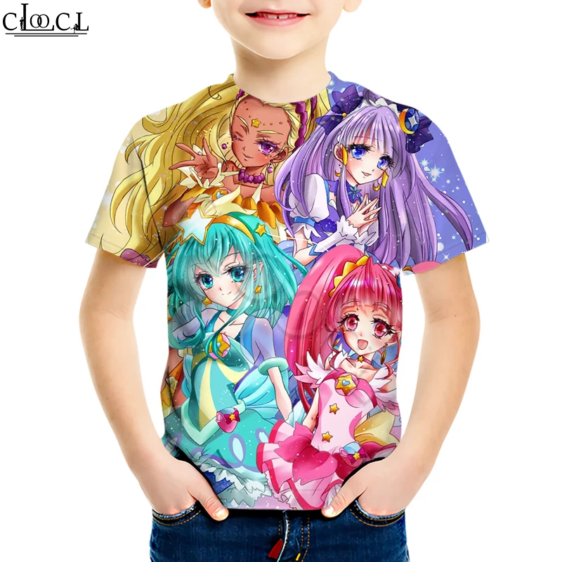  4 To 13 Years Kids Hoodie Star Twinkle Pretty Cure 3D Print T Shirt Baby Boys Baby Girls Sweatshirt