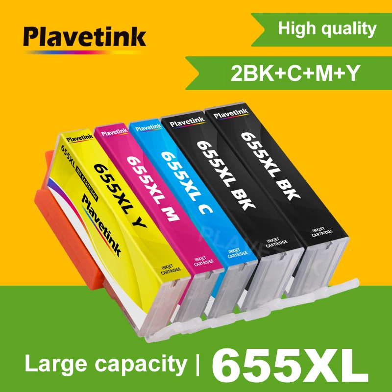 Plavetink 5 шт. для HP 655 Замена XL 655XL чернильный картридж Deskjet 3525 5525 4615 4625 4525 6625 картриджи