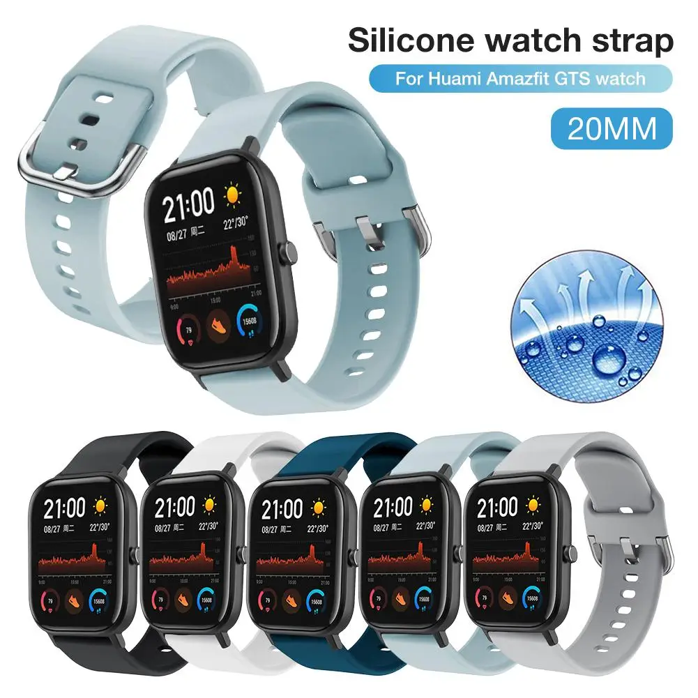 2 мм силиконовые ремешки для часов сменные Huami Amazfit GTS умные аксессуары