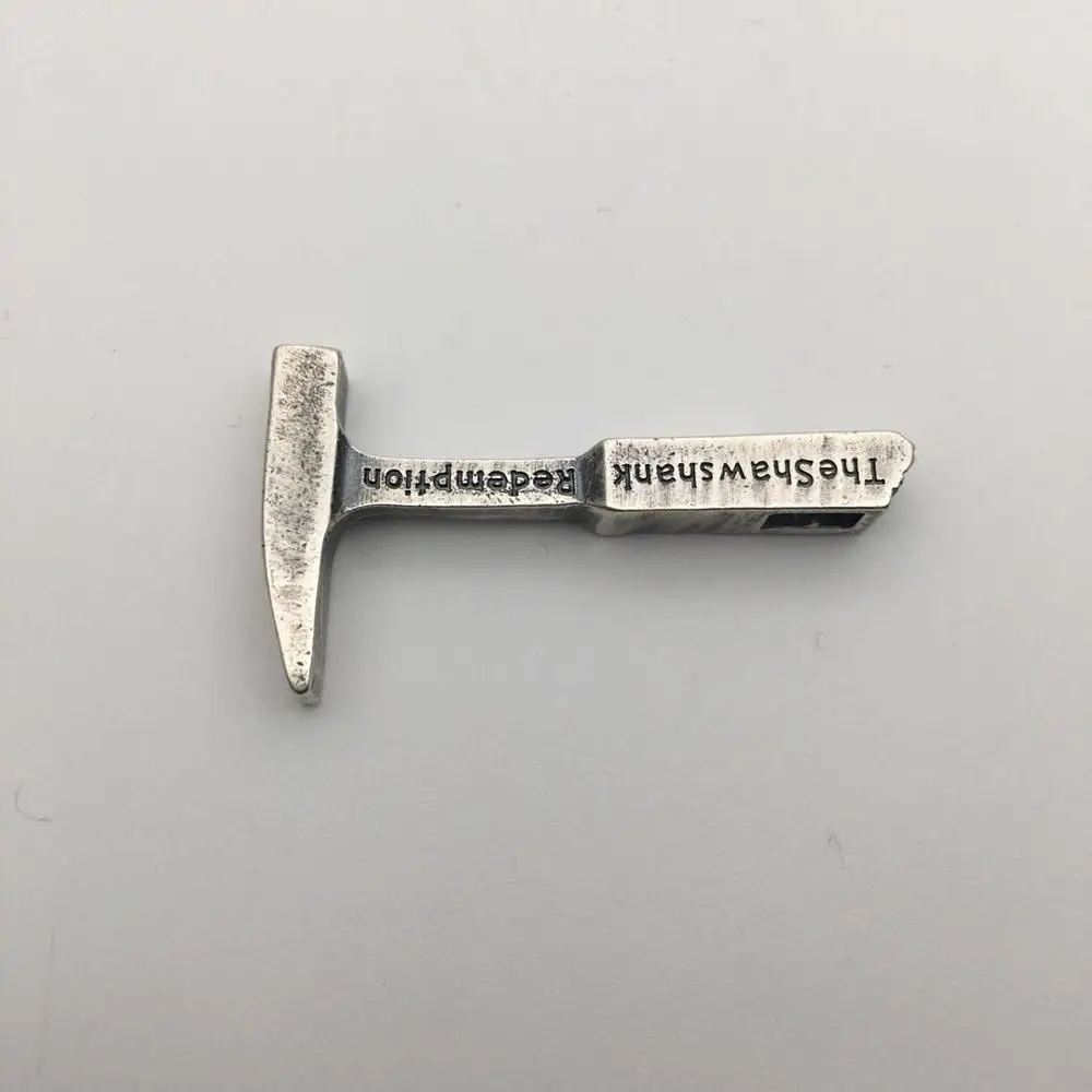 Ручной работы стерлингового серебра S925 Молот Shawshank Redemption брелок кулон мужской кулон пара