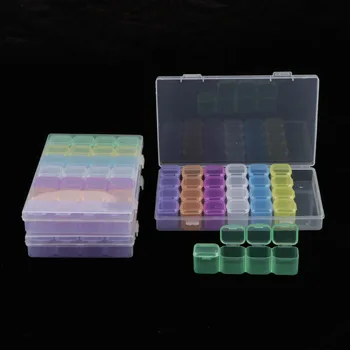 

9x Clear Hard Plastic Sorting Box Jewelry Organizer Box Storage Case Jewelry Box Multicolor Jewelry Box