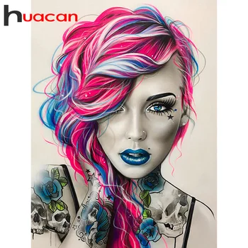 

Huacan 5d Diamond Painting Woman Full Square/Round Drill New Arrivals Diamond Embroidery Mosaic Portrait DIY Home Decor