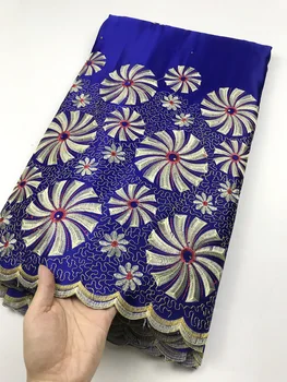 

Royal blue color Indian Design African George lace fabric 2019 Nigeria wedding dress fabric