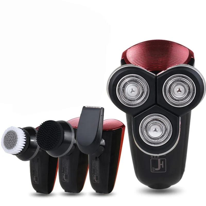 

Jinding Electric Shaver Three Cutter Head Shaved Bald Machine Facial Cleansing Instrument Set USB Car Mounted Self-service Scrap