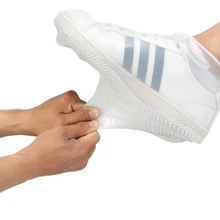 Комплект силиконовых резиновых сапог для мужчин и женщин; Чехлы для обуви из водонепроницаемого материала для дождливой погоды; толстая нескользящая износостойкая эластичная обувь для детей и взрослых