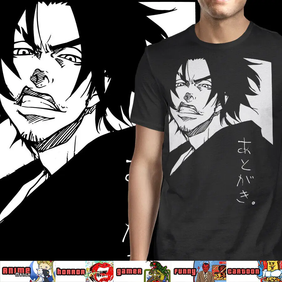 Samurai Champloo Аниме Манга 2019 модная черная футболка с коротким рукавом круглым