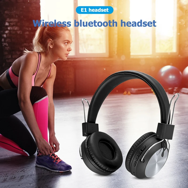 Bluetooth Wireless Headphones Head Earphones over Ear Stereo Headset with Built in Microphone Support TF Card FM Radio