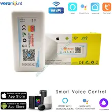 DC5-24V tuya wifi sem fio led controlador suporte ios android app alexa google controle de voz para dim cct rgb rgbw rgbcct tira