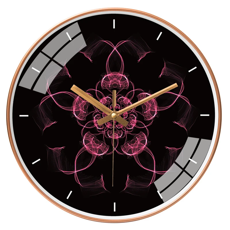 rose golden 1 Скандинавские Лепестковые кухонные настенные часы 12 дюймов, декоративные красочные настенные часы, бесшумное движение, современный дизайн, pf102412 - Цвет: rose golden 1