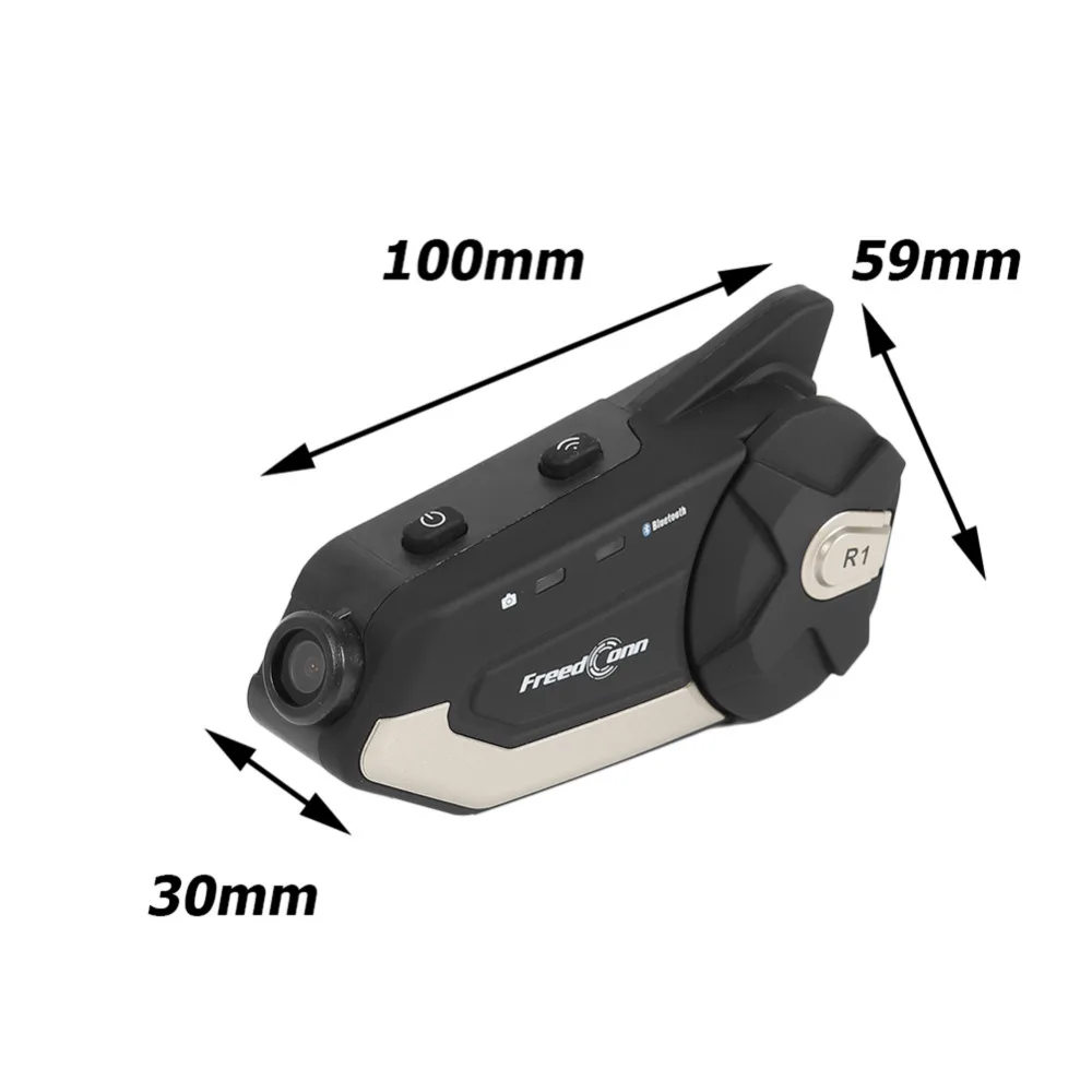 Универсальный R1 1080P HD камера мотоциклетный шлем гарнитура Водонепроницаемый WiFi Bluetooth 4,1 Стерео Наушники Интерком домофон DVR