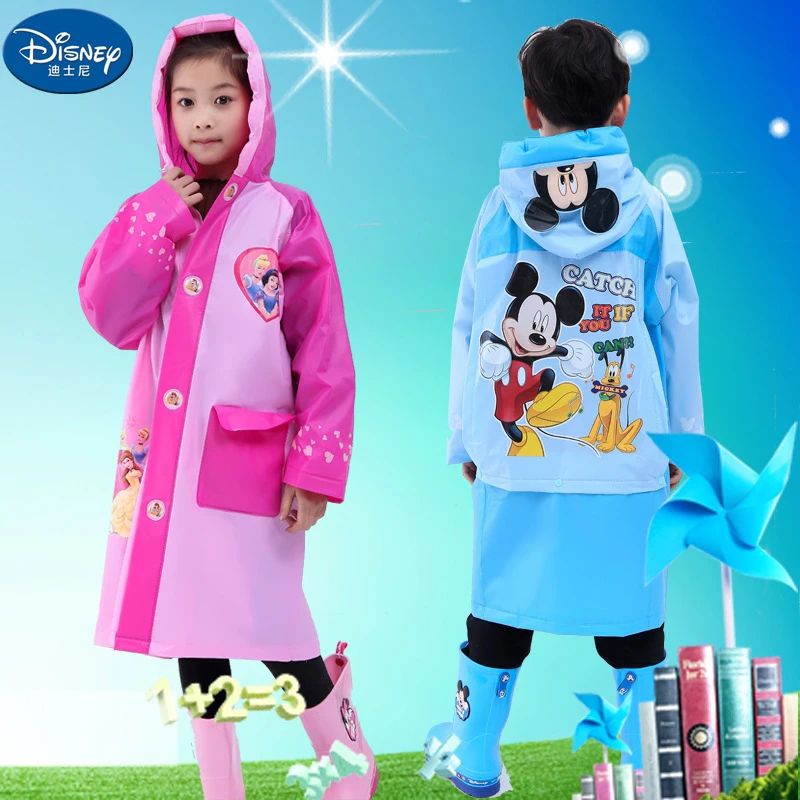 Disney chubasquero de dibujos animados para niños y Poncho impermeable de Frozen, minnie y mickey, ropa impermeable para la escuela|Impermeables| - AliExpress