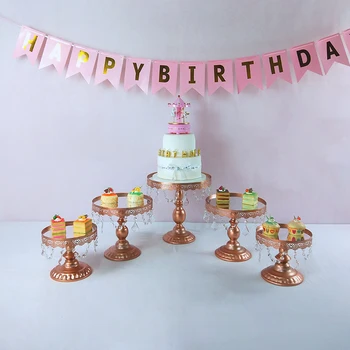 

5pcs mirrors Cake Stand Desserts Pastry Rack Holder Fitting Wedding Without Plate Cake Tools Decor