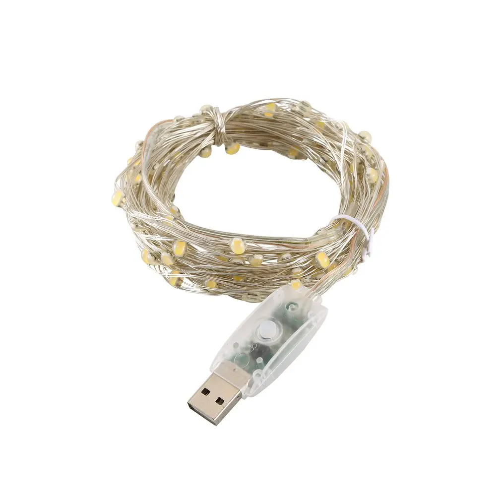 Usb светодиодная гирлянда, четыре линии, дистанционное управление, 10M100Leds, медный провод, лампа Rgb, украшение для рождества, свадьбы, праздника