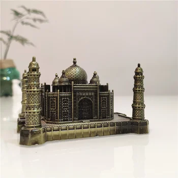

13cm World Famous Taj Mahal Model India Landmark Building Architecture Antique Bronze Souvenir Metal Iron Gift Craft YWSM14