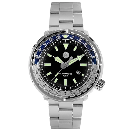 blue silver bezel 2 Tuna SBDC035 модные часы фотодинамические энергетические кварцевые мужские часы из нержавеющей стали часы для дайвинга 300 mводонепроницаемые солнечные наручные часы - Цвет: blue silver bezel 2