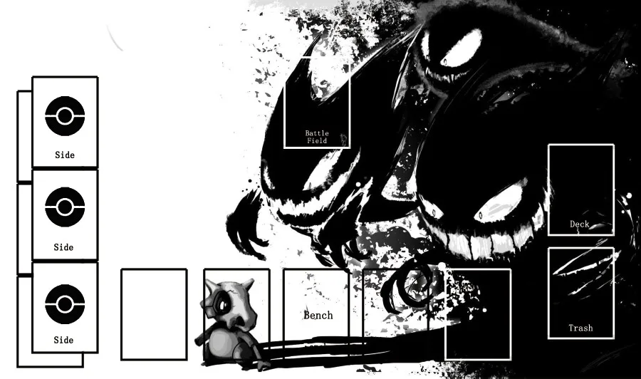 

Takara Tomy PTCG Accessories Pokemon Card Board Game Playmat Gengar Toys for Children