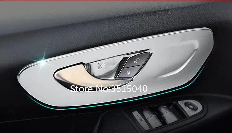 Для Mercedes Benz Vito матовый серебристый ABS хром 2 шт. интерьер автомобиля боковая дверная ручка Крышка отделка автомобиля Стайлинг Аксессуары