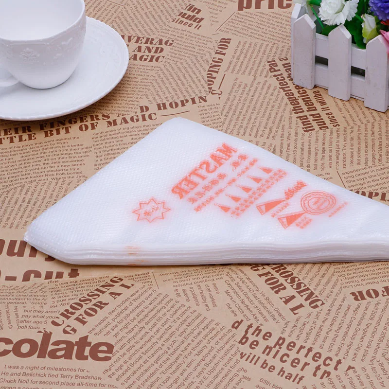 100Pcs Disposable bag Piping Icing Nozzle Fondant Cake Decorating Pastry New