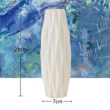 Антиэкструзионная ваза маленькая пресноводная культура Антивозрастная креативная современная керамическая ваза для гостиной стол цветы водная пробка белая